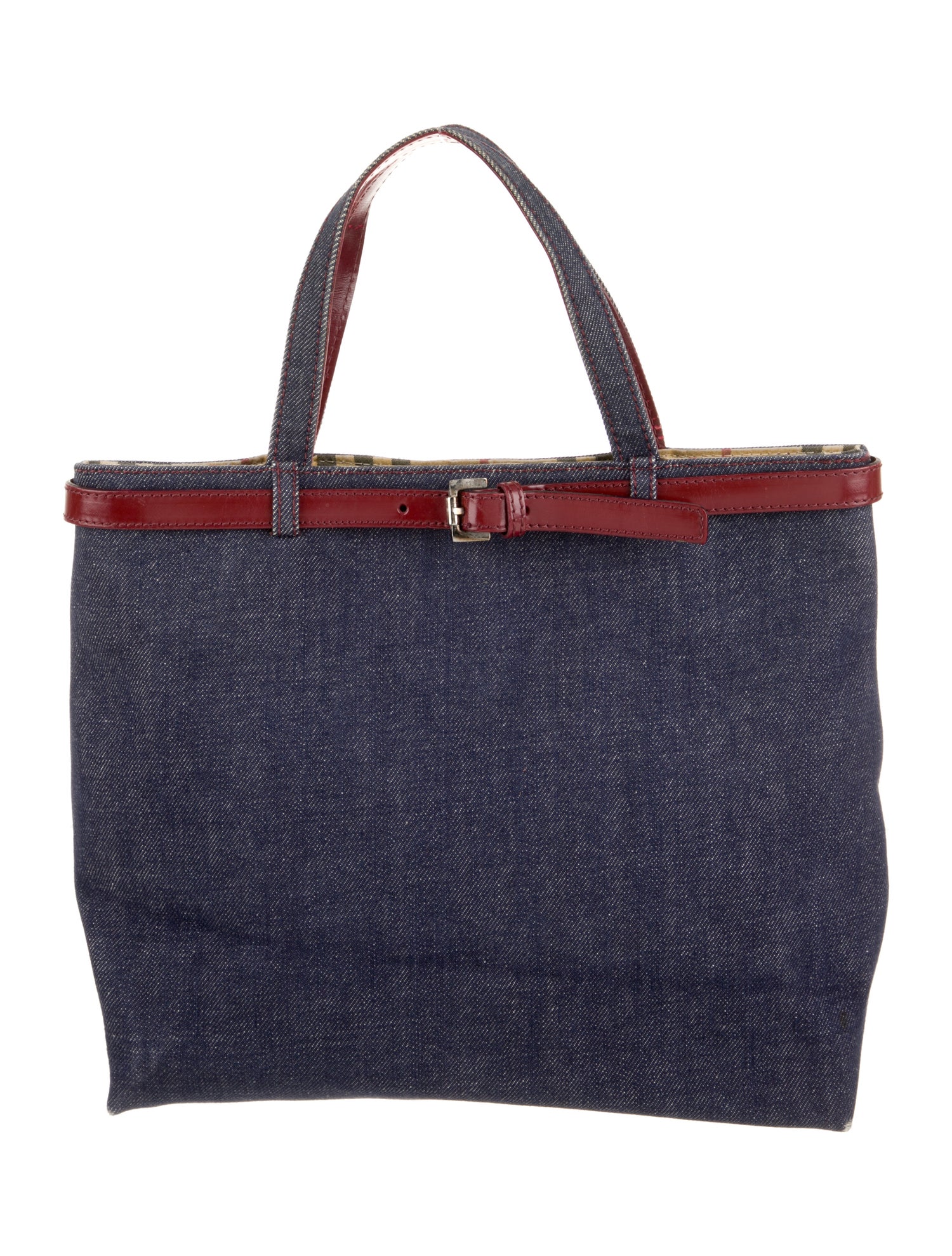 Burberry Denim Top Handle Bag